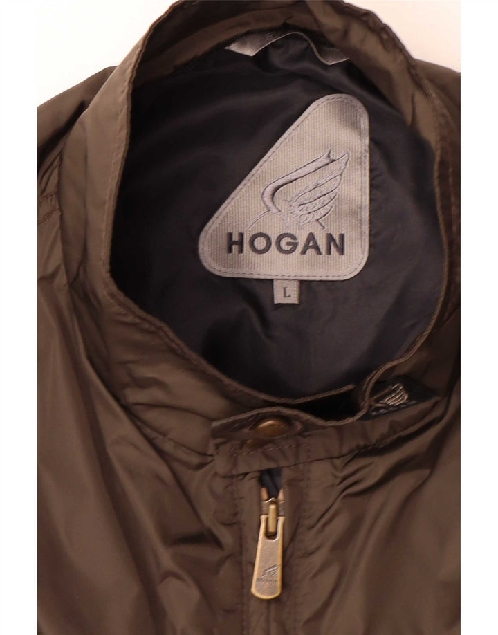 Hogan Herren Bomberjacke UK 40 Large Grey Colourblock