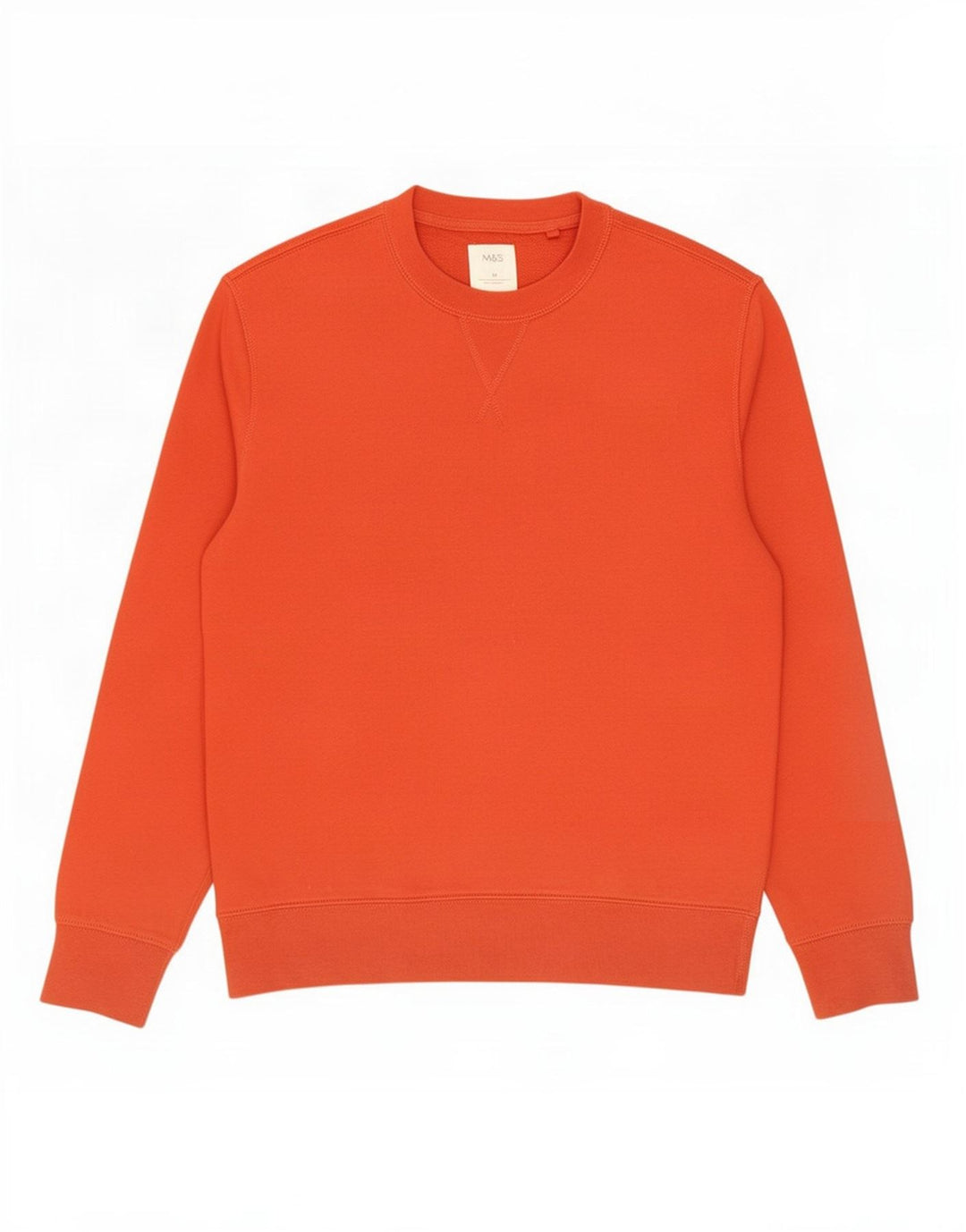 Marks & Spencer Herren-Sweatshirt-Pullover aus mittelroter Baumwolle