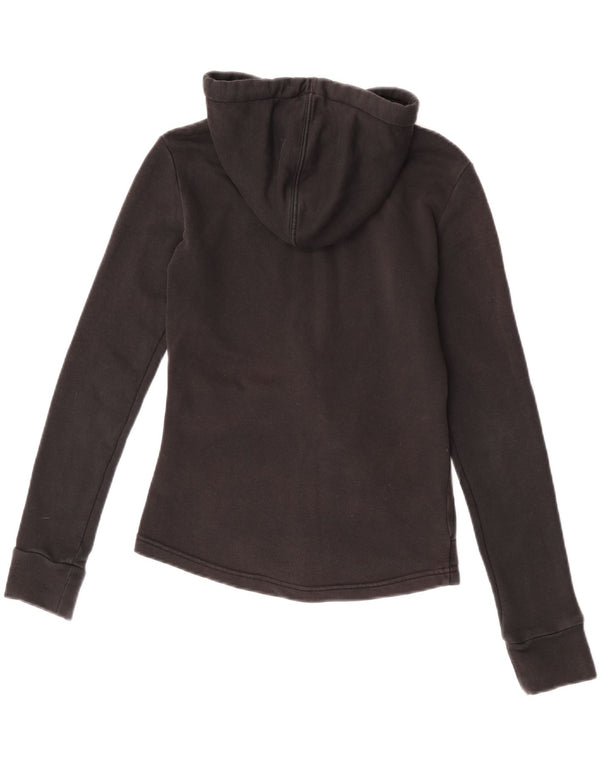 Puma Damen Zip Hoodie Pullover UK 6 XS Schwarz