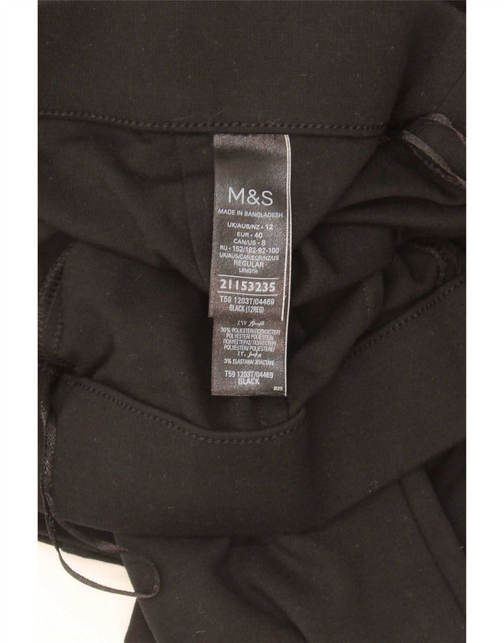 Marks & Spencer Damen Bootcut Freizeithose UK 12 Medium W30 L29 Schwarz