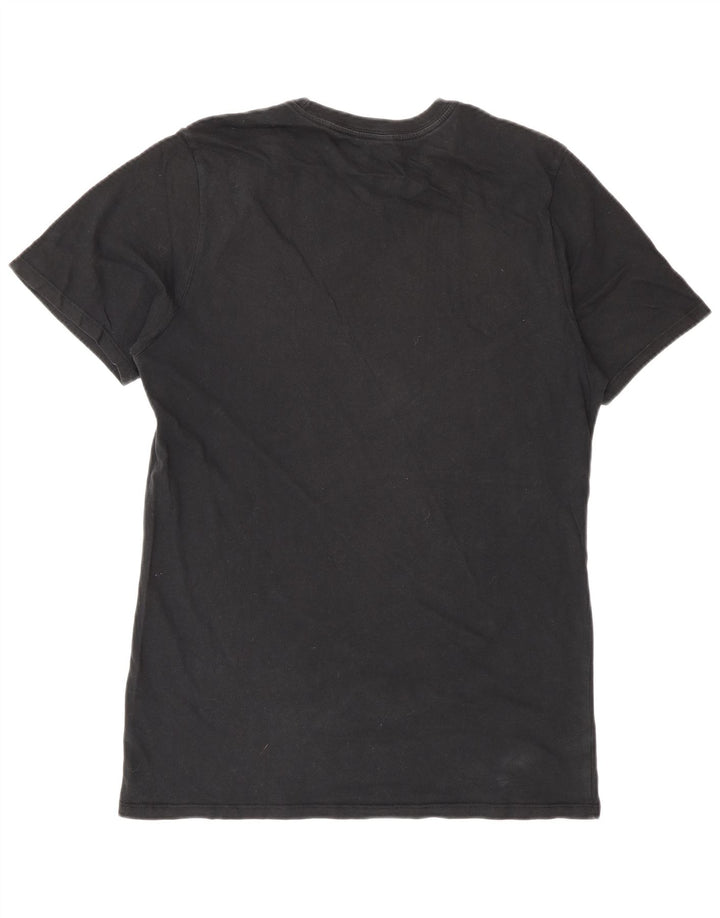 Nike Herren Athletic Cut T-Shirt-Oberteil aus mittelschwarzer Baumwolle