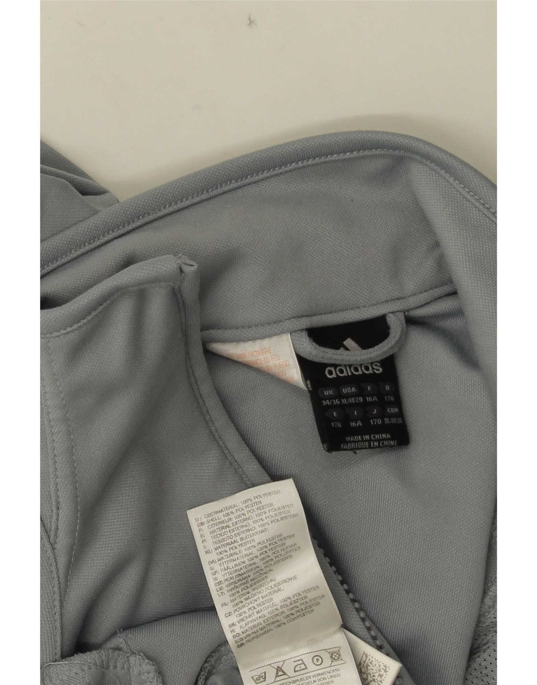 Adidas Jungen Grafik-Trainingsanzug-Top-Jacke, 15–16 Jahre, Grau, Farbblock
