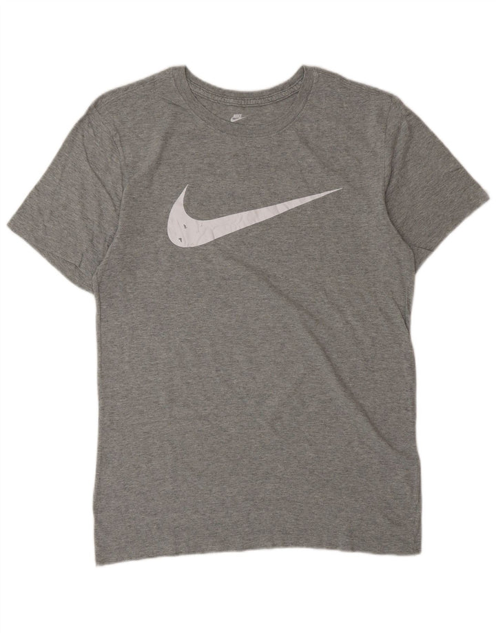 Nike Herren-T-Shirt mit Grafik, Größe S, graue Baumwolle