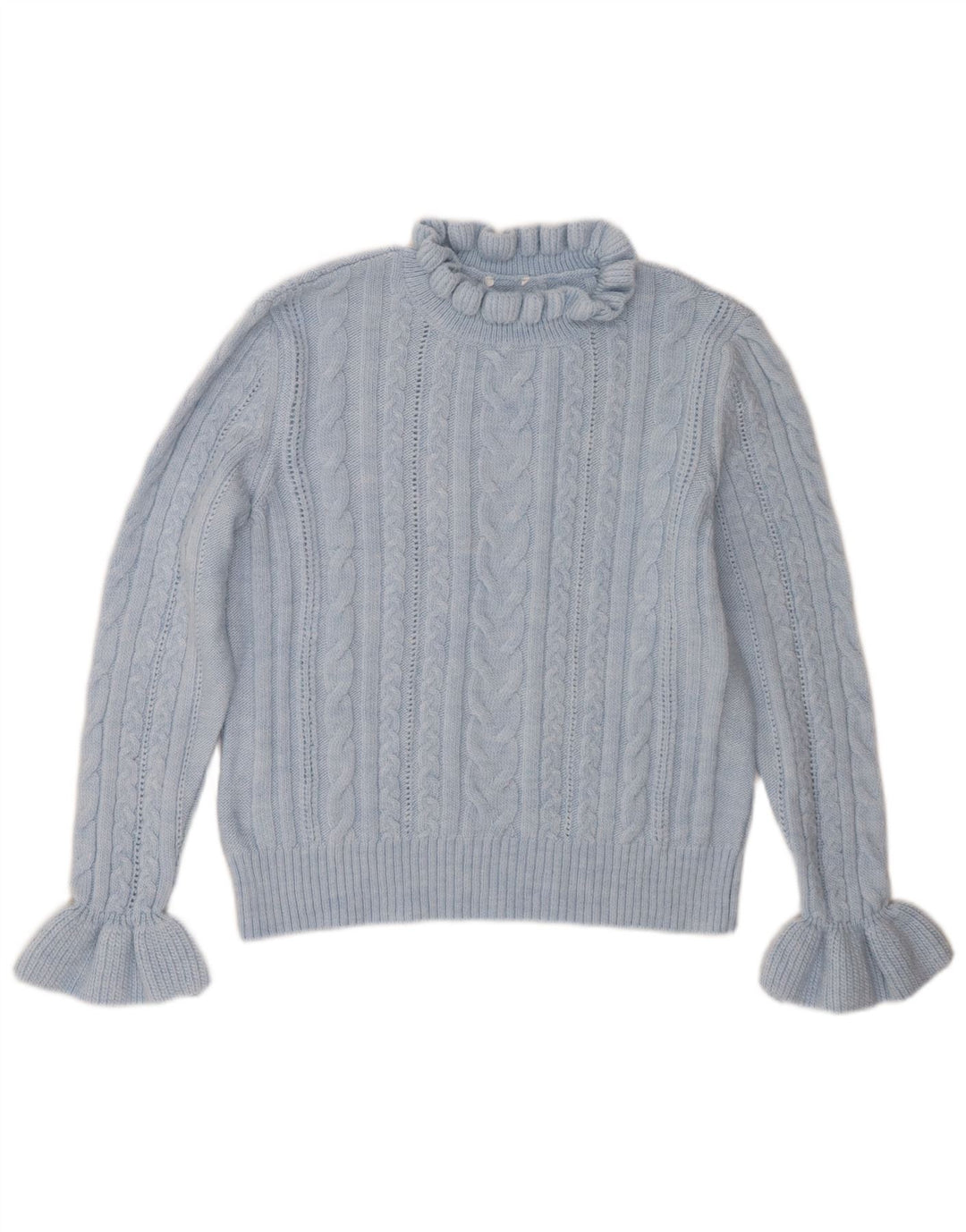 Vintage Damen Rundhalspullover Pullover UK 16 Groß Blau