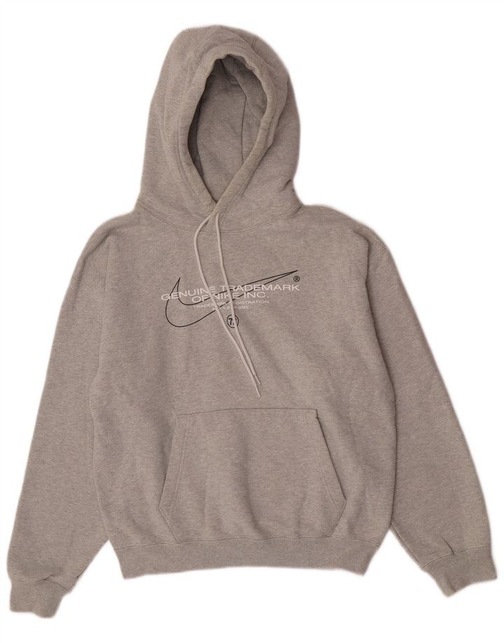 Nike Herren-Kapuzenpullover mit Grafik, Größe S, graue Baumwolle