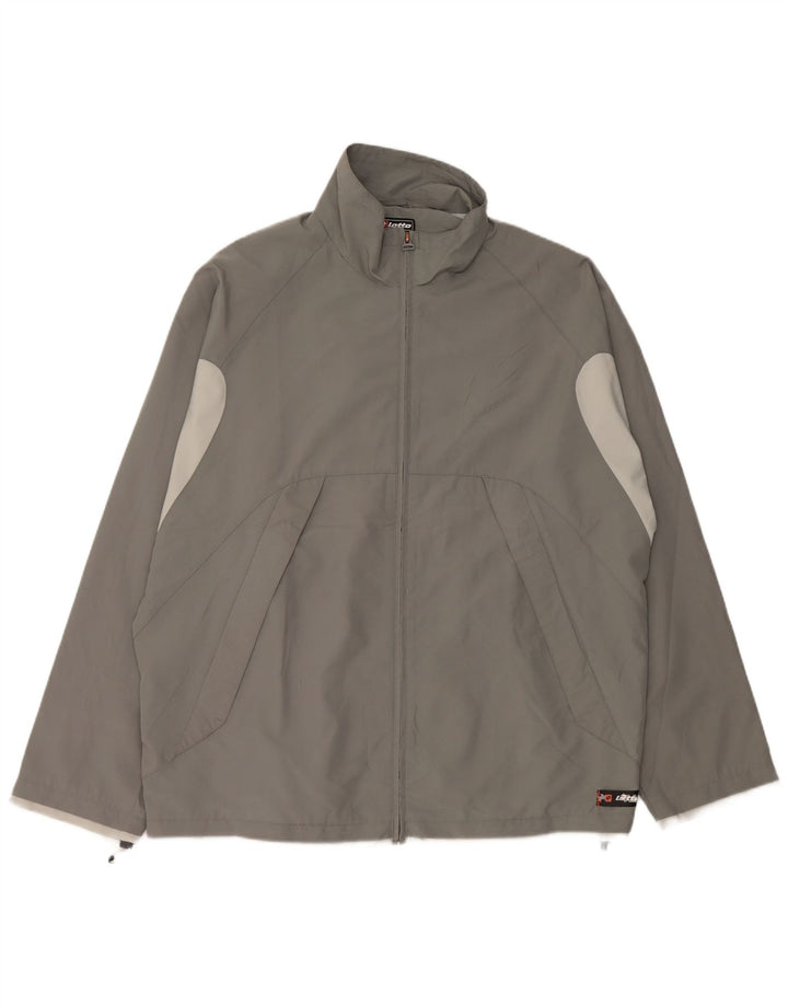Lotto Herren-Trainingsanzug-Oberteil, Jacke, XL, Grau, Colourblock-Polyester