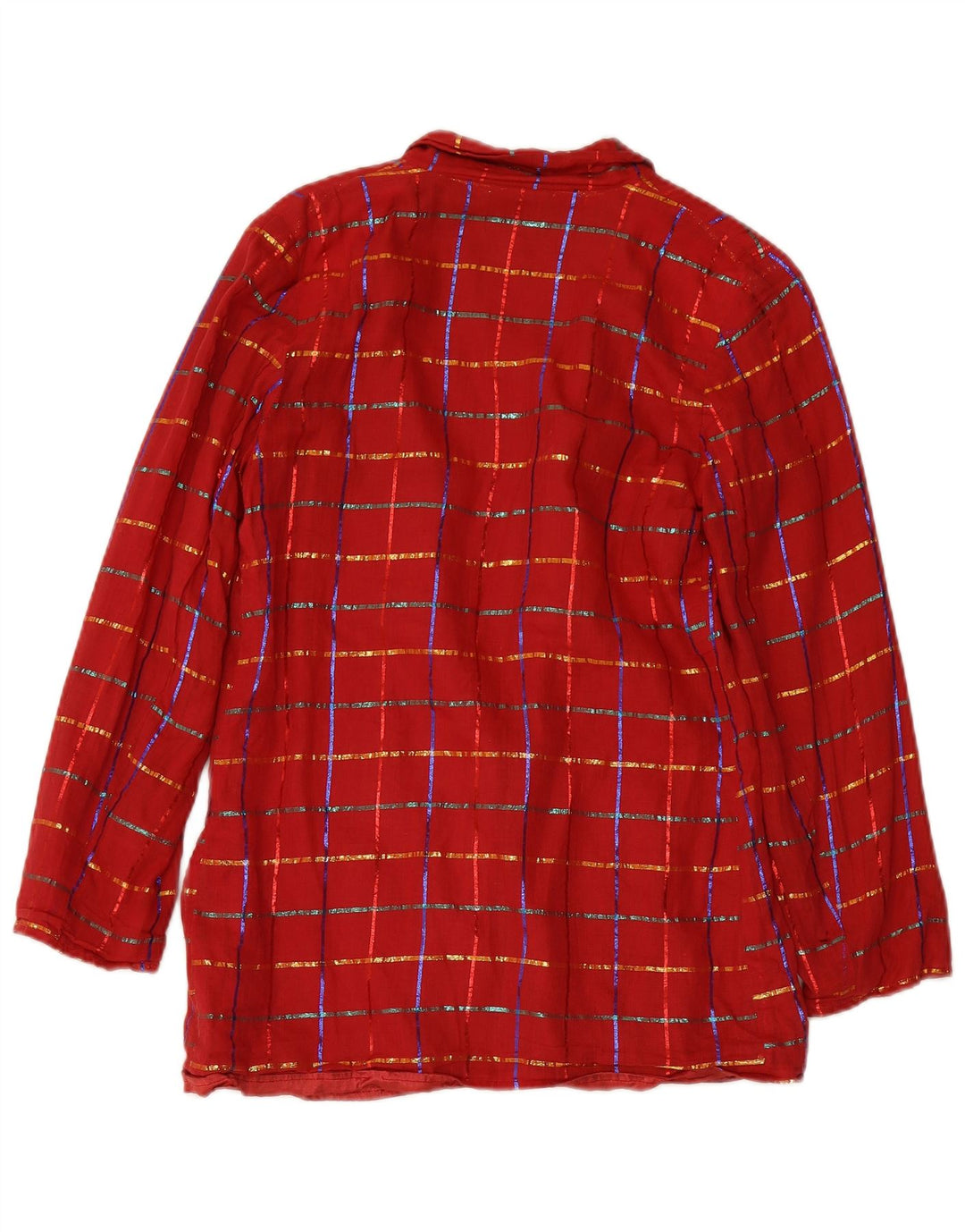 MONSOON Damen-Blazerjacke mit 1 Knopf, UK 12, mittleres Burgunderrot, kariert, Baumwolle