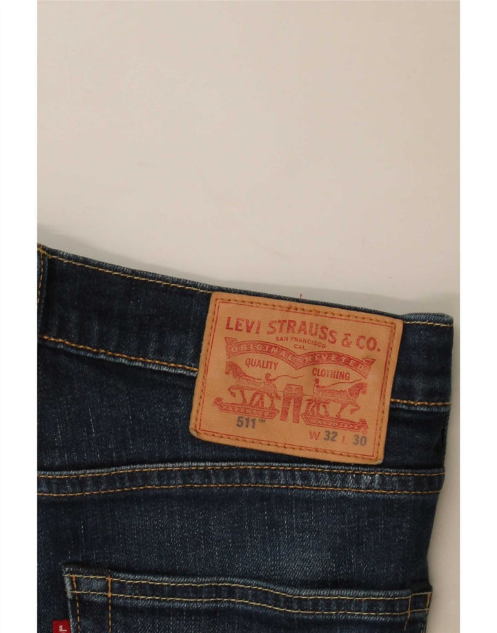 Levi's Damen 511 Slim Jeans W32 L30 Marineblau Baumwolle