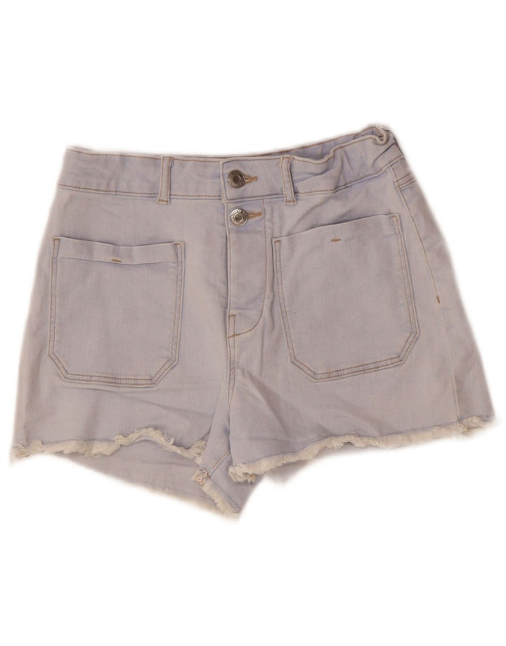 ZARA Mädchen-Jeansshorts mit hoher Taille, 13–14 Jahre, W26, Blau