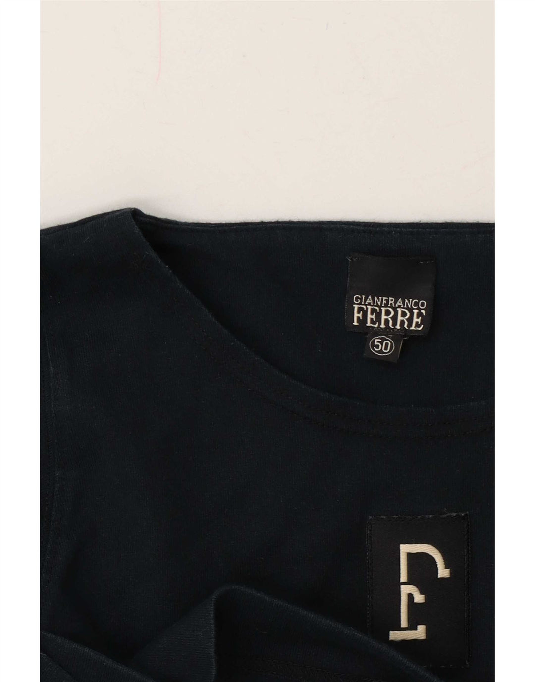 Gianfranco Ferre Herren Grafik-Top Langarm IT 50 Mittel Marineblau