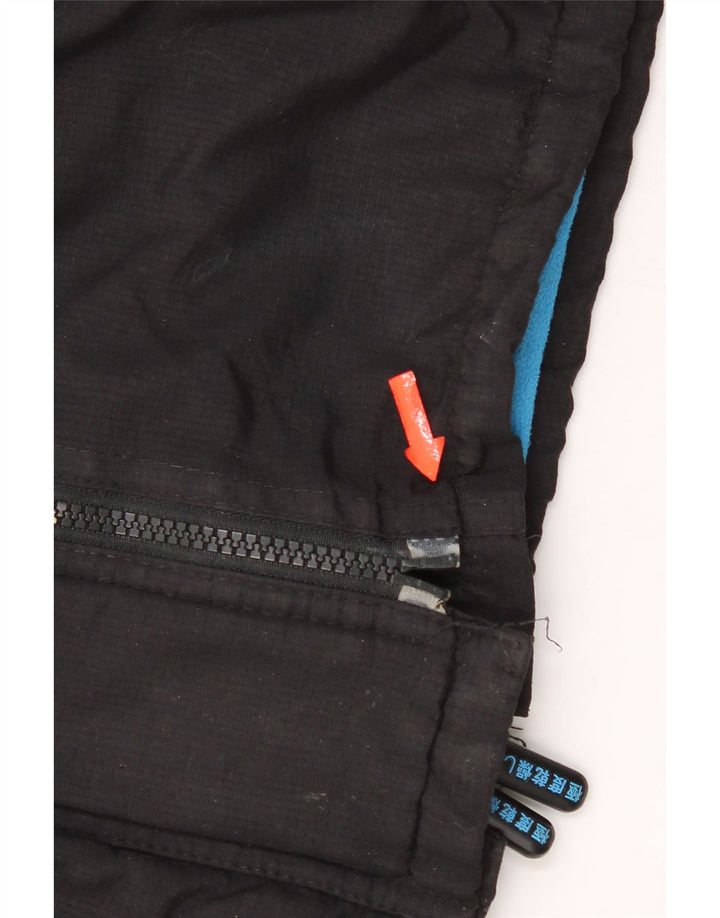 Superdry Herren-Windbreakerjacke mit grafischer Kapuze, UK 38, Mittelschwarzes Nylon