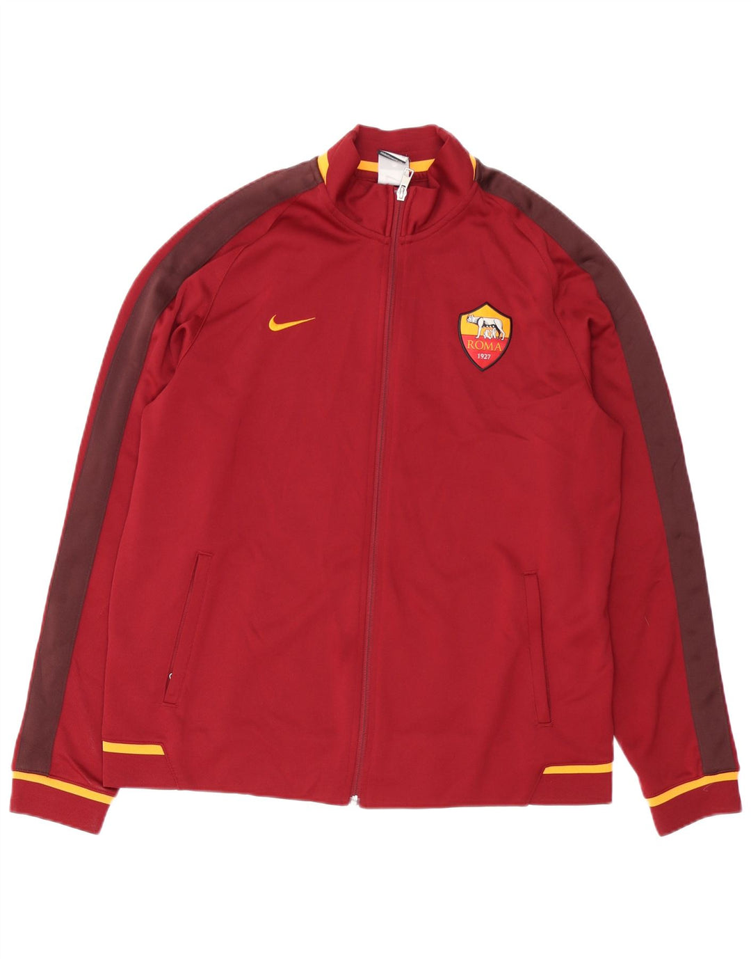 NIKE Herren As Roma Trainingsanzug-Oberteil, Jacke, XL, rotes Farbblock-Polyester