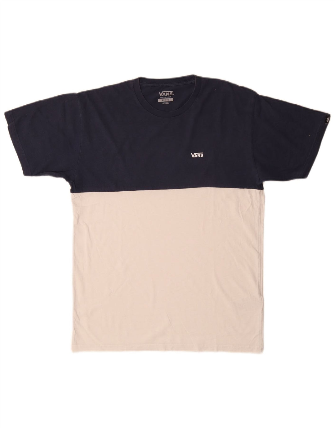 Vans Herren-T-Shirt mit klassischer Passform aus mittelblauer Colourblock-Baumwolle