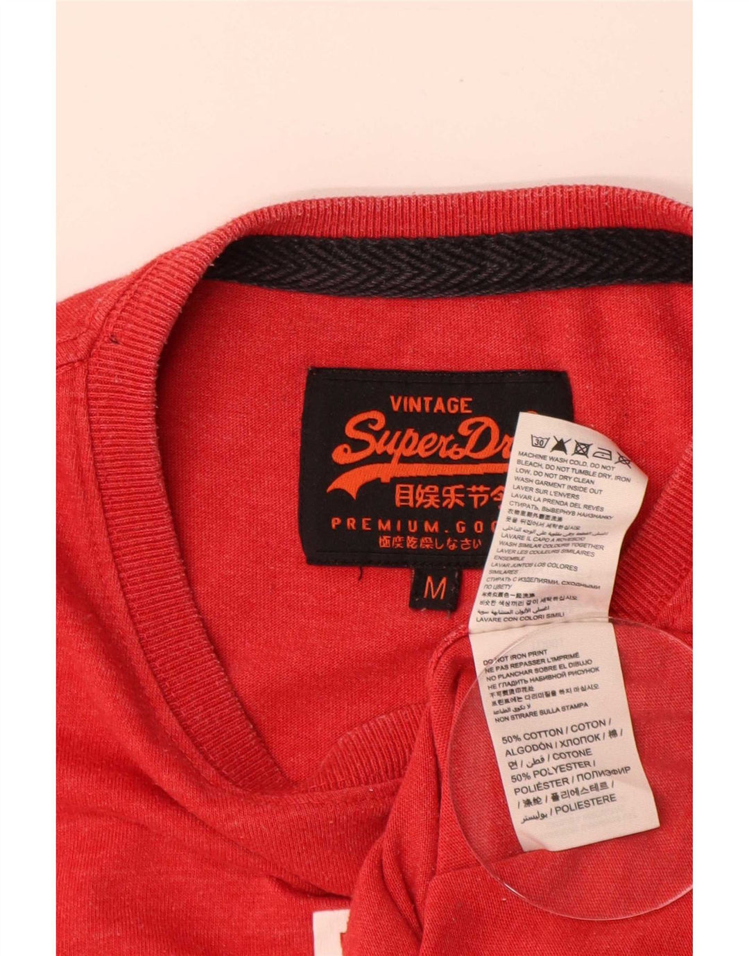 Superdry Herren Grafik-T-Shirt-Oberteil aus mittelroter Baumwolle