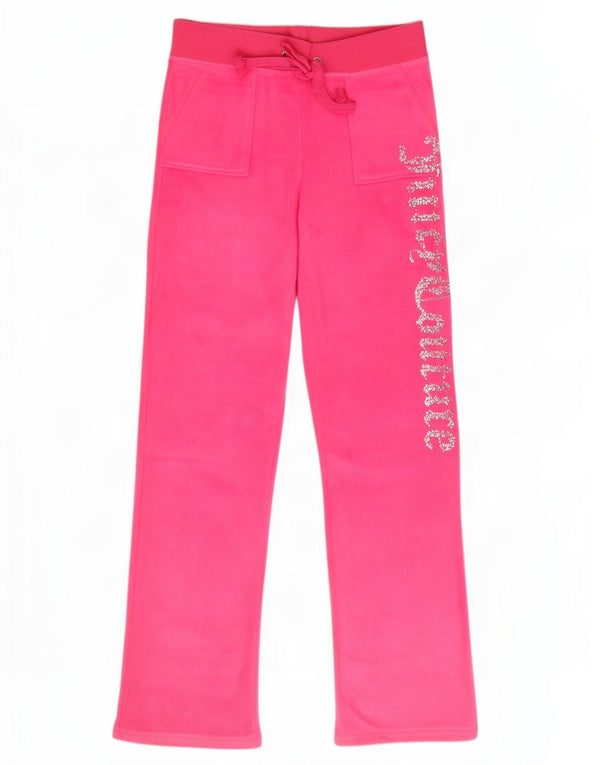 Juicy Couture Damen-Trainingshose aus grafischem Samt, Gr. 20, 2XL, Rosa