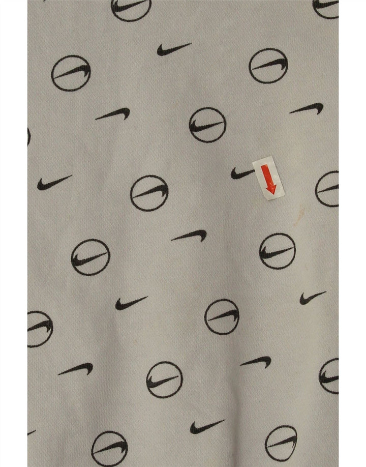 Nike Womens Oversized Crop Graphic Sweatshirt Pullover UK 10 Small Grau