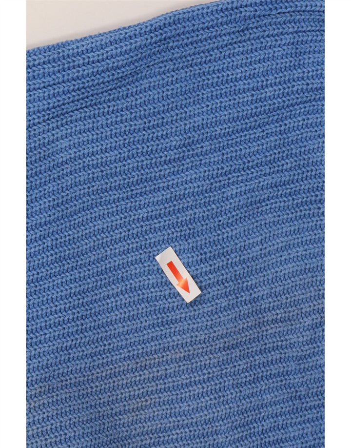 KAPPA Damen-Pullover, übergroß, Rundhalsausschnitt, Gr. 18, XL, Blau, Baumwolle