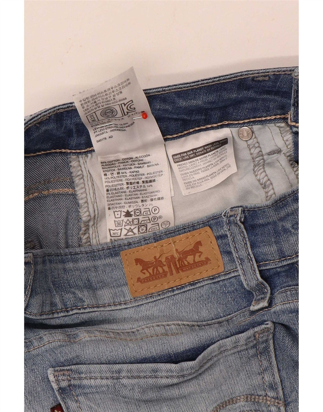 Levi's Damen Legging Skinny Jeans W25 L32 Blaue Baumwolle
