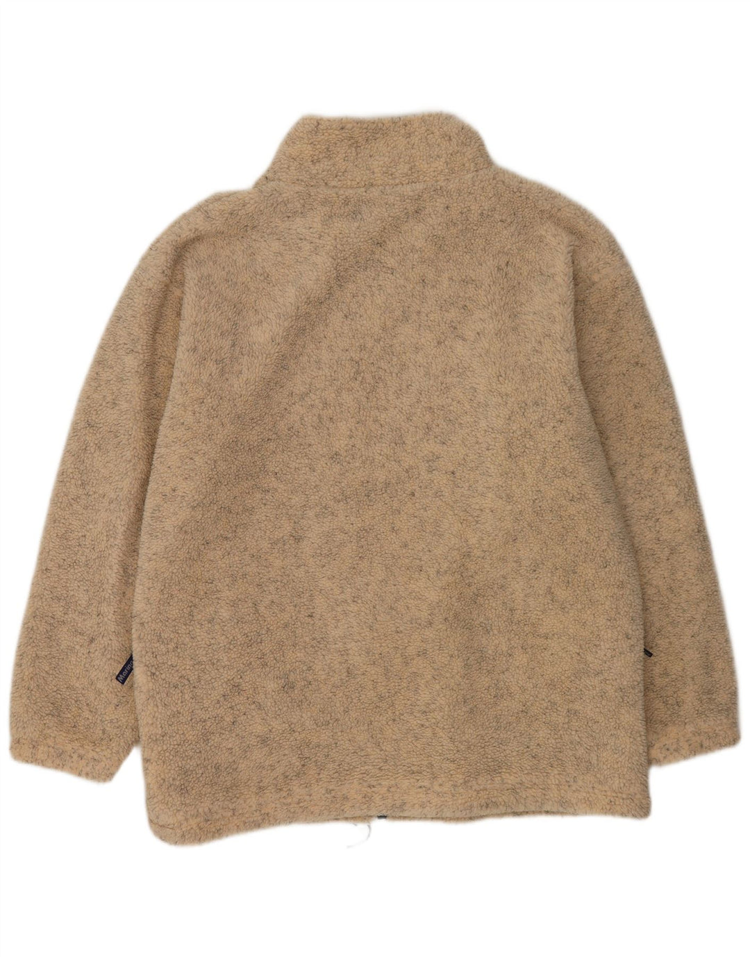 Vintage Herren Fleecejacke UK 42 XL Beige geflecktes Polyester