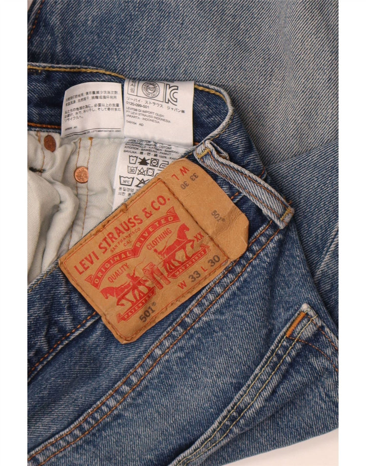 Levi's Herren 501 Straight Jeans W33 L30 Blaue Baumwolle