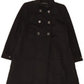 Zara Damen Zweireihiger Mantel UK 14 Medium Schwarz