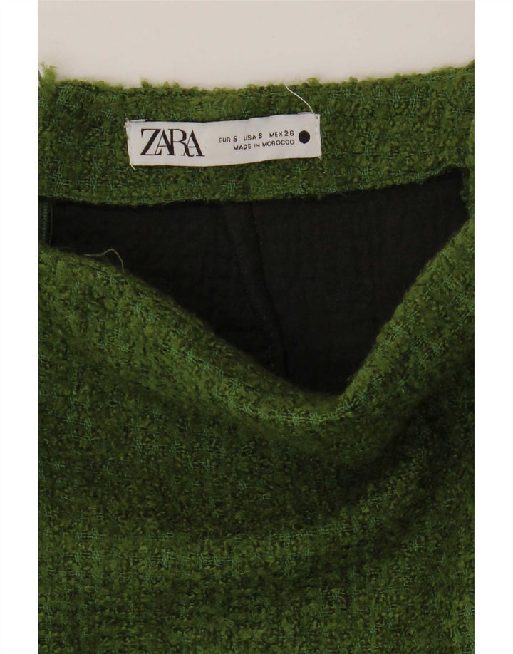 Zara Damen Minirock Small W26 Grün