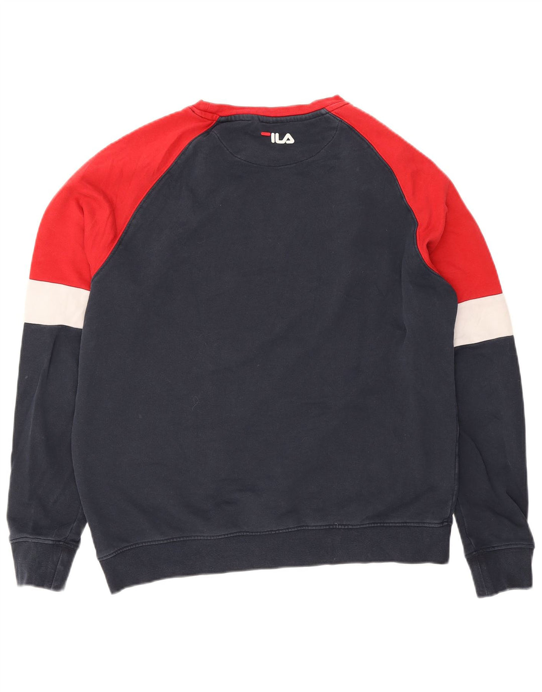 Fila Herren-Sweatshirt mit Grafik, groß, marineblau, Colourblock-Baumwolle