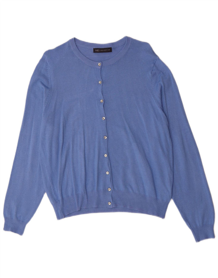 Marks & Spencer Damen-Cardigan-Pullover UK 16 Große blaue Viskose