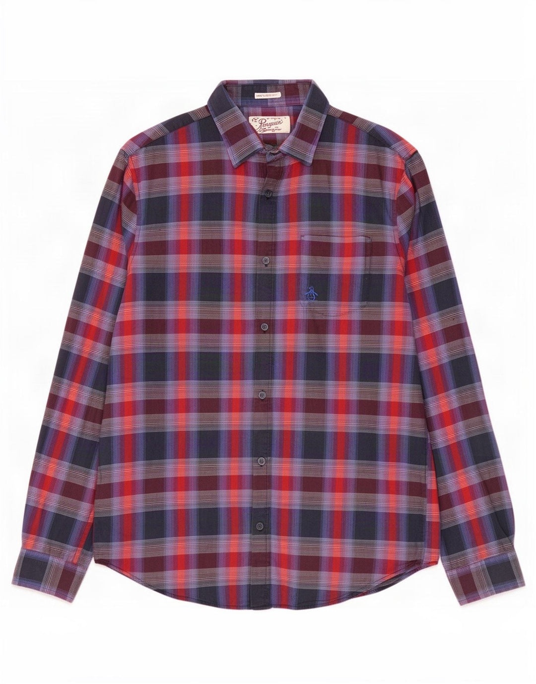 Penguin Herren Heritage Slim Fit Hemd, groß, mehrfarbig kariert