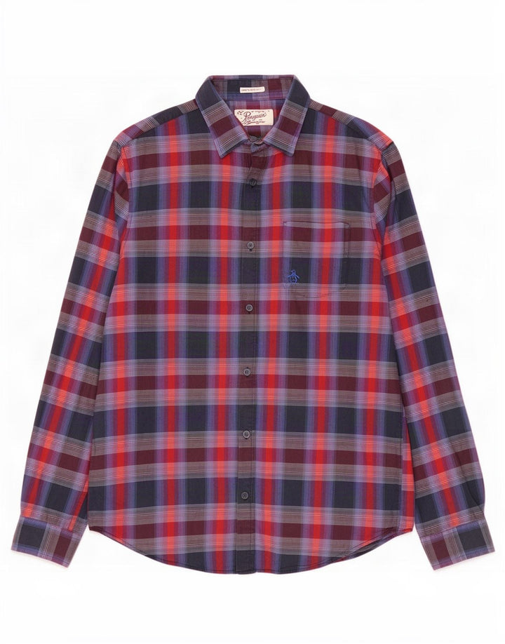 Penguin Herren Heritage Slim Fit Hemd, groß, mehrfarbig kariert