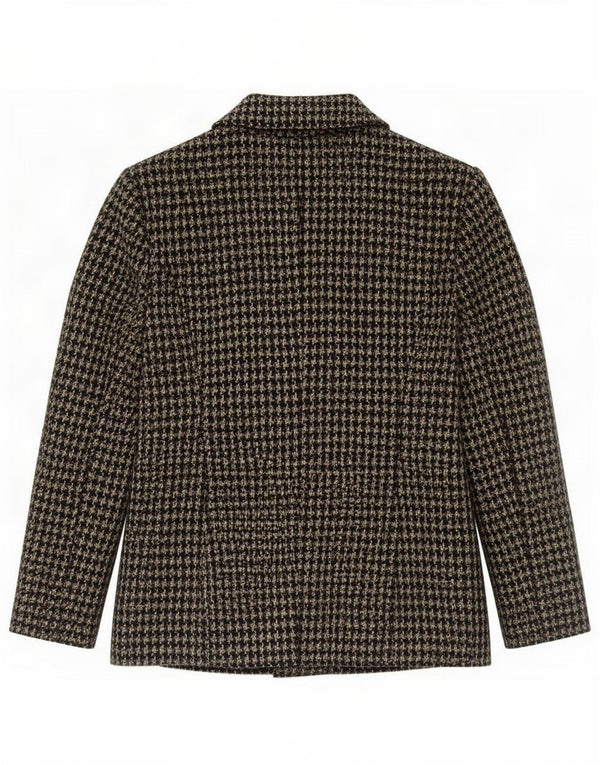 Kew Damen-Blazer mit 6 Knöpfen und 3/4-Ärmeln, UK 14, Mittelgrün mit Hahnentrittmuster