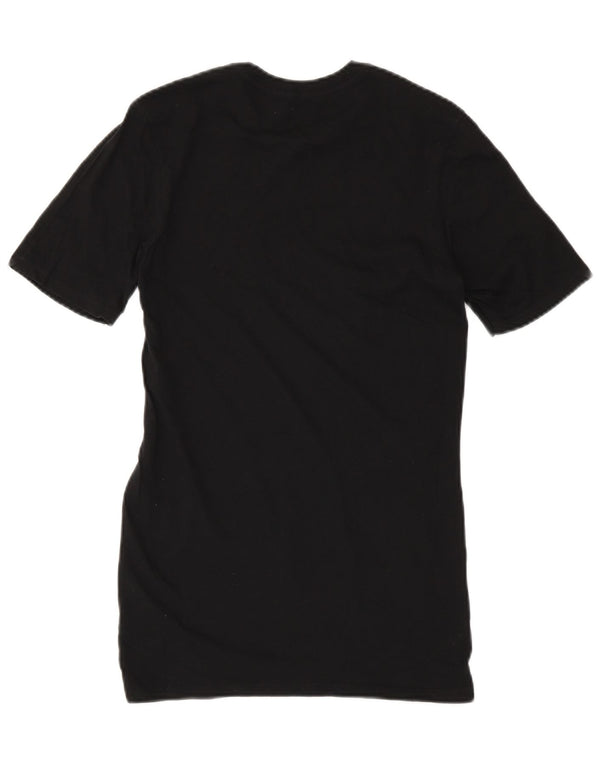 Nike Damen Athletic Cut Graphic T-Shirt Kleid UK 6 XS Schwarz Baumwolle