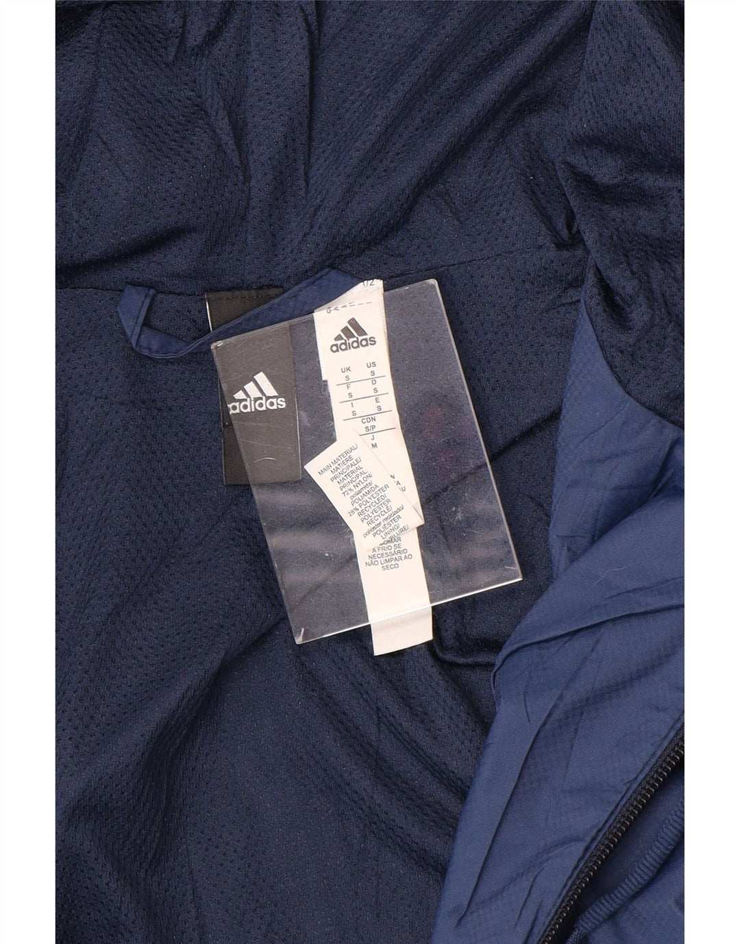 ADIDAS Herren-Trainingsanzug mit Kapuze, Top-Jacke, UK 36, Größe S, Marineblau, Polyester