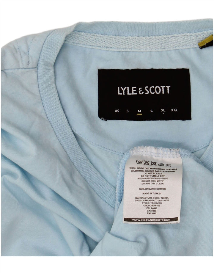 Lyle & Scott Herren T-Shirt-Oberteil aus mittelblauer Baumwolle