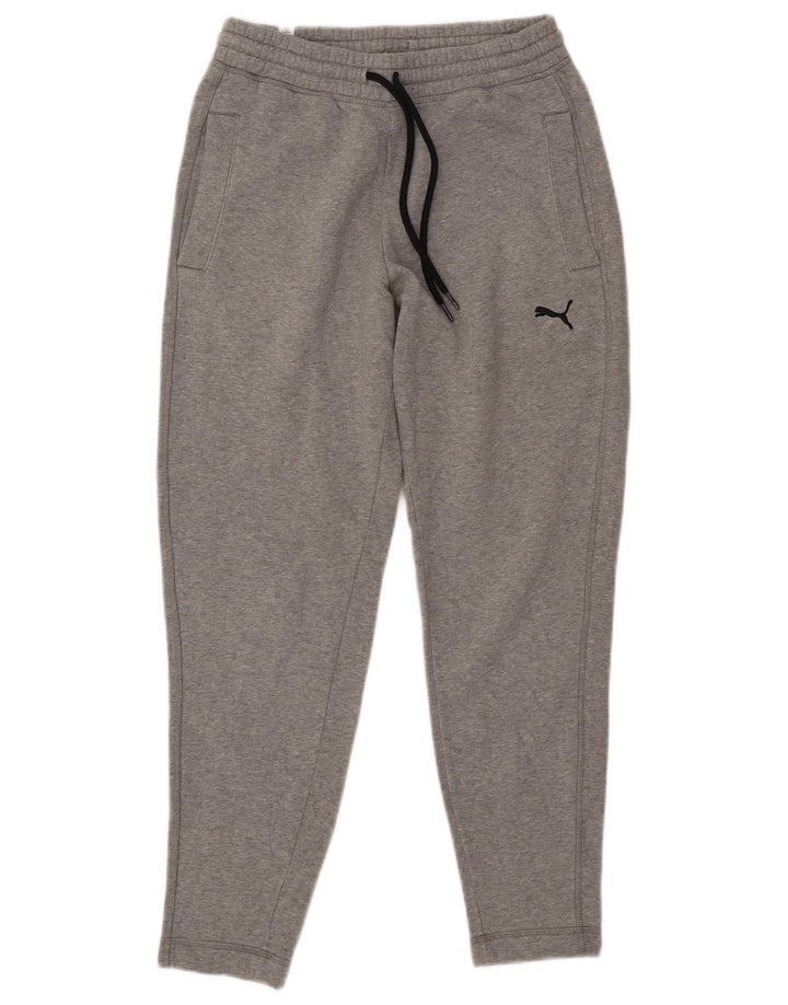 PUMA Herren-Trainingshose, Größe S, graue Baumwolle