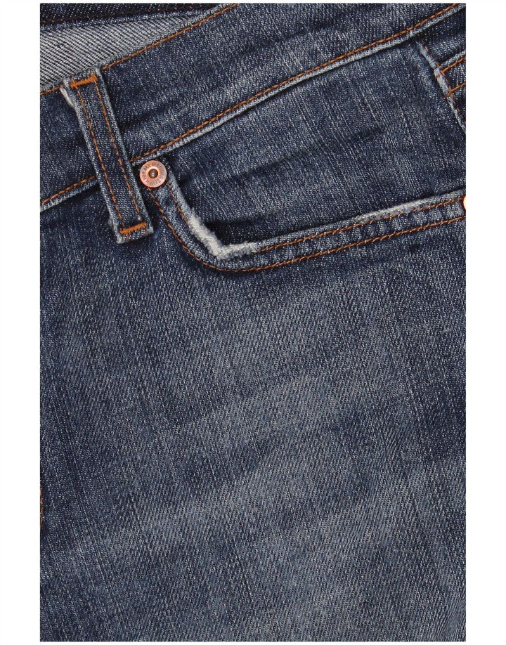 7 For All Mankind Damen Bootcut-Jeans W31 L30 Blaue Baumwolle