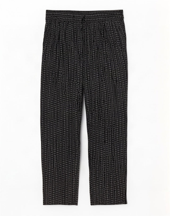 Marks & Spencer Damen-Hose mit abstraktem Muster, kurz geschnitten, UK 14, Größe L W34 L2