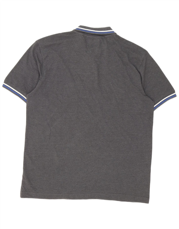 Kappa Herren Poloshirt 2XL Grau gestreift
