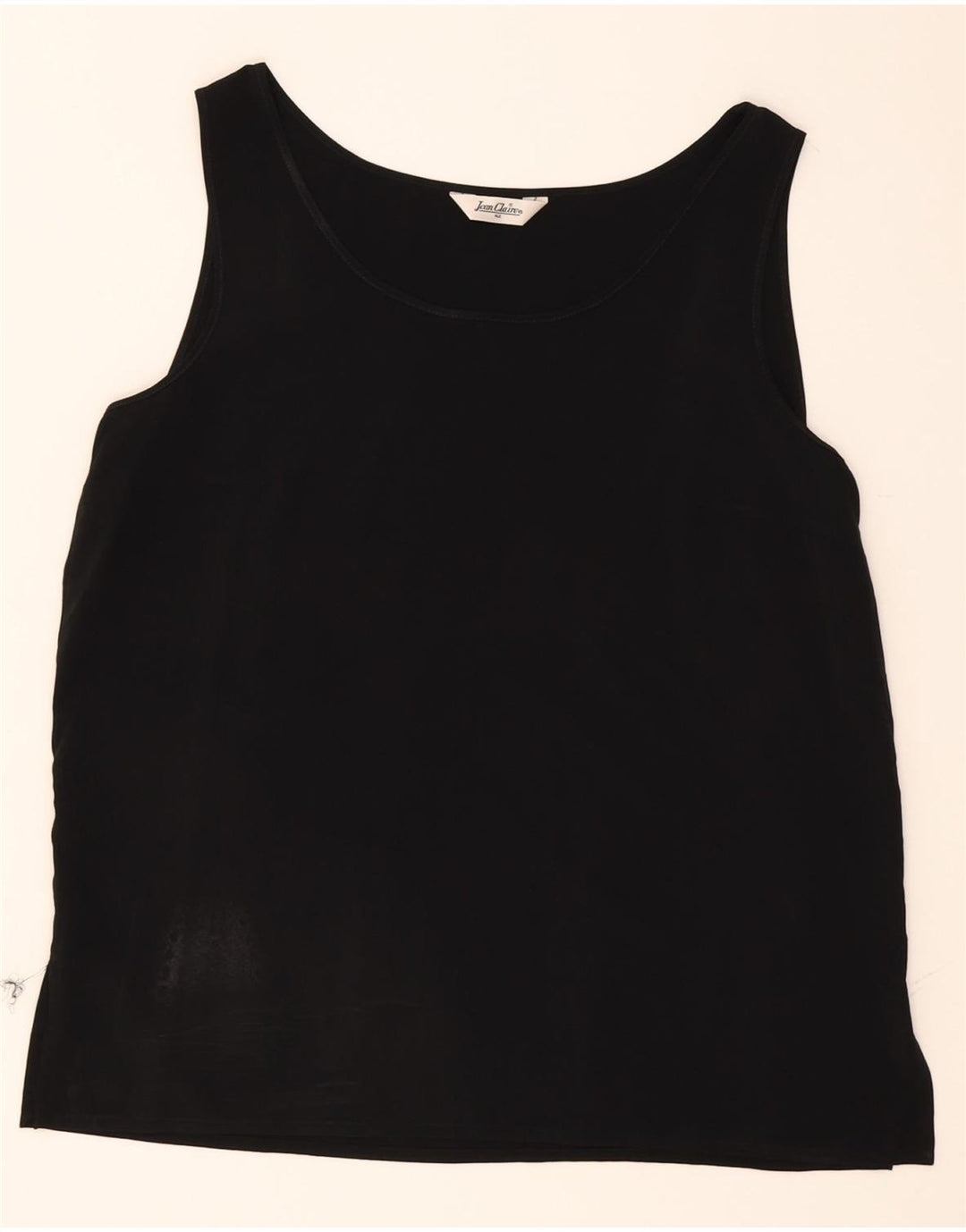 JEAN CLAIRE Womens Vest Top IT 42 Medium Black Vintage Jean Claire and Second-Hand Jean Claire from Messina Hembry 