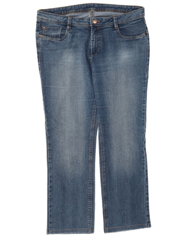 Vintage Damen Straight Jeans UK 20 2XL W38 L29 Blau