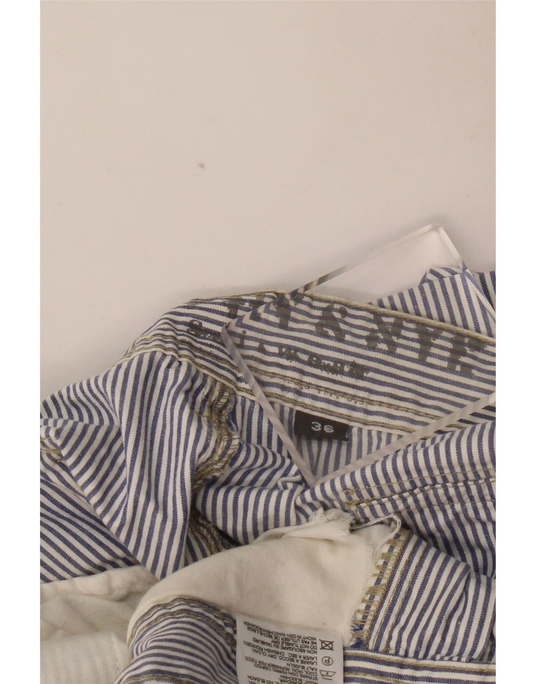 MURPHY & NYE Herren Sailmakers Chinohose W36 L32 Blaue Nadelstreifen