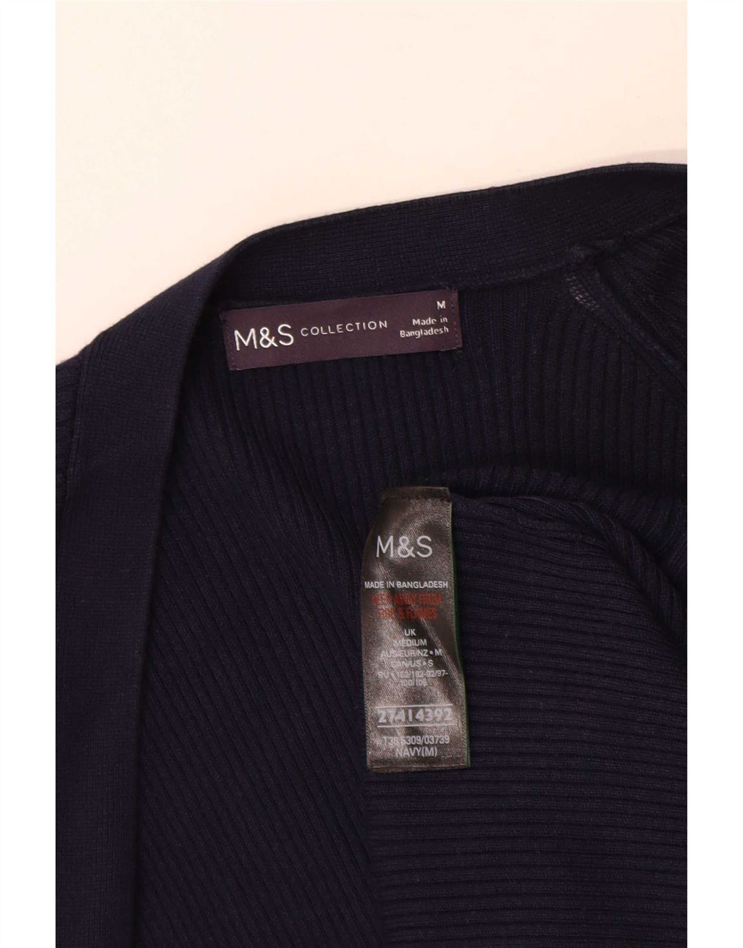 Marks & Spencer Damen Longline-Cardigan-Pullover UK 14 Medium Navy Blue
