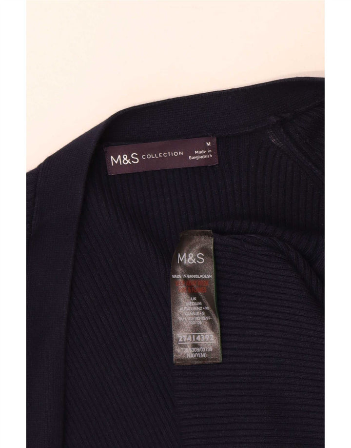 Marks & Spencer Damen Longline-Cardigan-Pullover UK 14 Medium Navy Blue