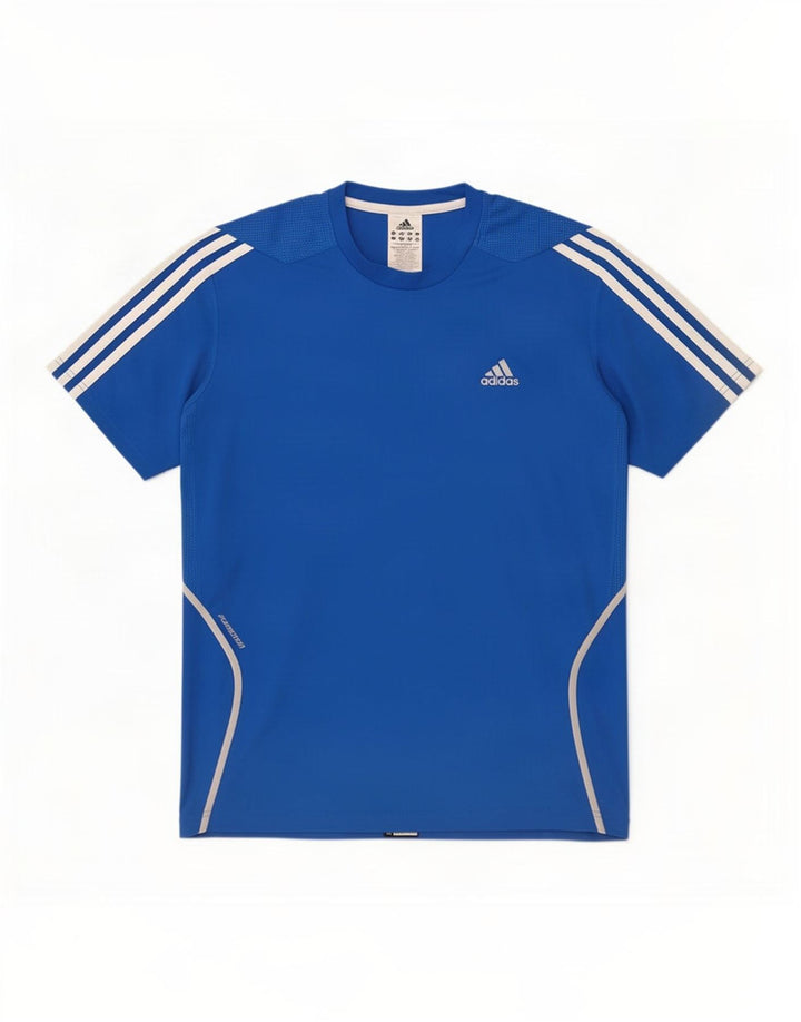 Adidas Herren T-Shirt Top Mittelblaues Polyester