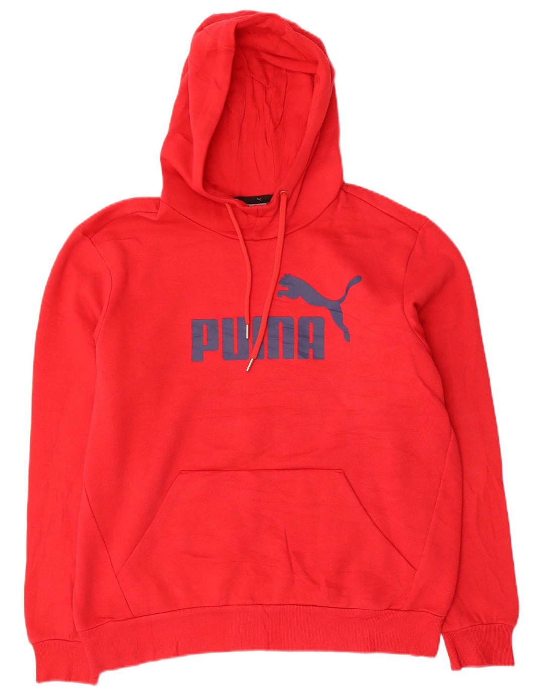 Puma Herren Grafik-Hoodie-Pullover aus mittelroter Baumwolle