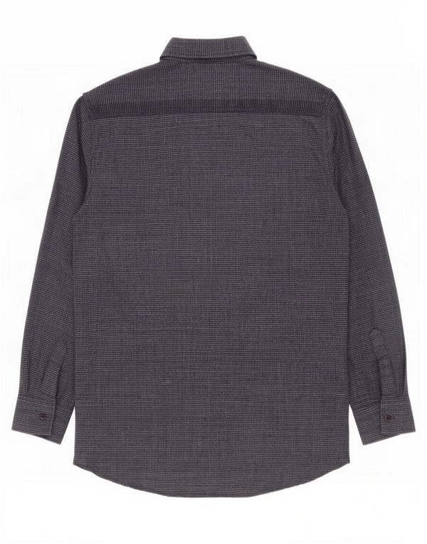 Superdry Herren Flanellhemd XL Marineblau mit Hahnentrittmuster