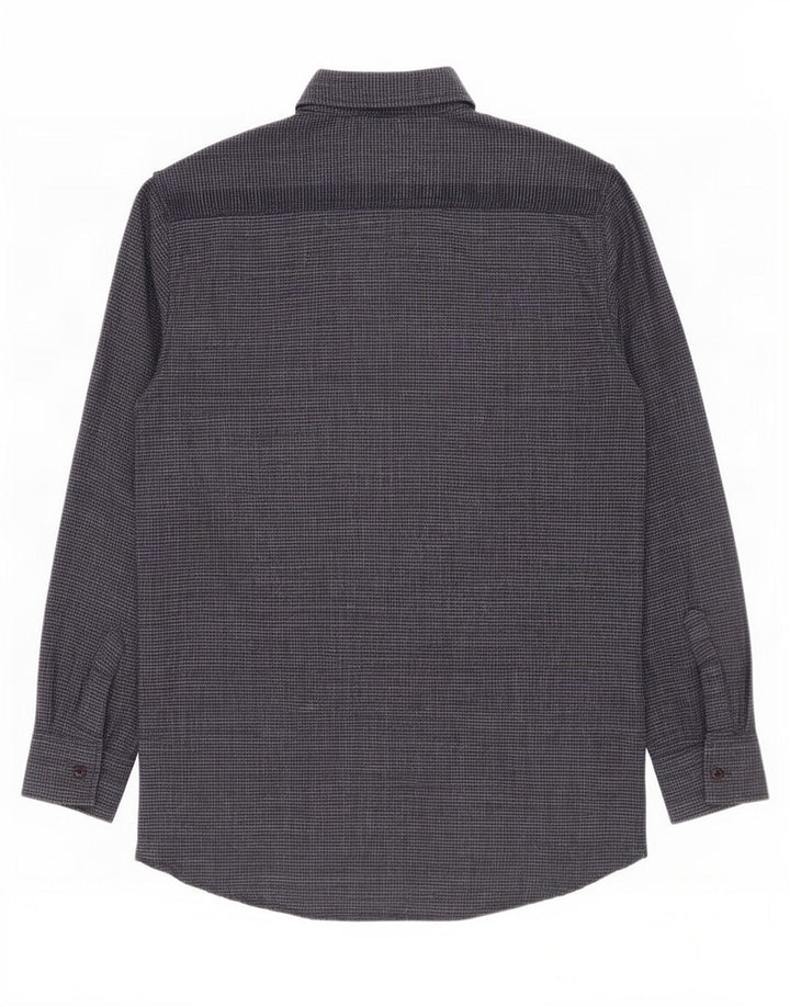Superdry Herren Flanellhemd XL Marineblau mit Hahnentrittmuster