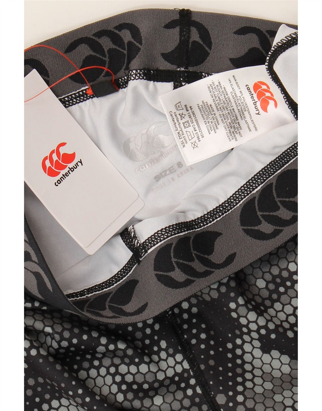 Canterbury Damen-Leggings mit Grafik, Größe S, Größe S, Schwarz, geometrisch, Polyester
