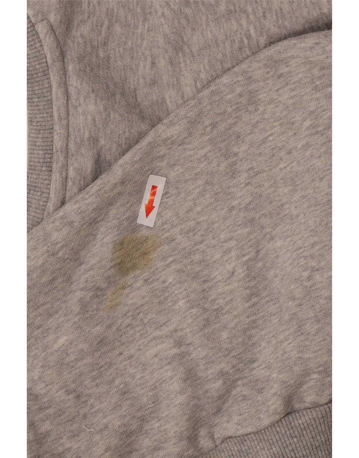 Puma Herren Grafik-Sweatshirt-Pullover XS Grau gefleckte Baumwolle