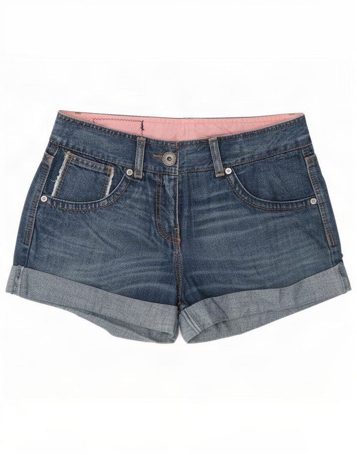 Benetton Damen Jeansshorts IT 42 Medium W30 Blaue Baumwolle